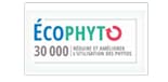 Logo Écophyto visant à réduire et améliorer l'utilisation des phytos, avec l'objectif chiffré de 30 000.